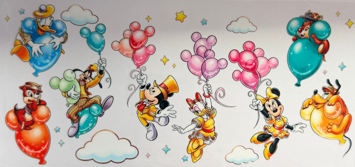 16W323 Colorful Cartoon Friends & Balloons