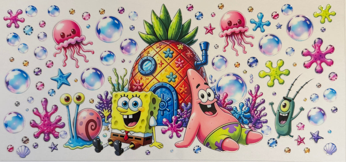 16W331 Colorful Underwater Cartoon Friends
