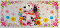 16W332 Happy White Dog & Colorful Flowers