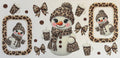 16W337 Leopard Print Snowman & Winter Accessories