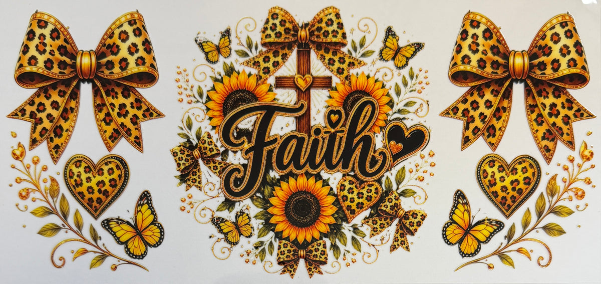 16W339 Faith, Sunflowers & Leopard Print