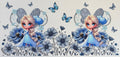 16W341 Blue Ice Princess, Flowers & Butterflies