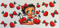 16W342 Retro Pin-Up Girl, Cherries & Red Bows