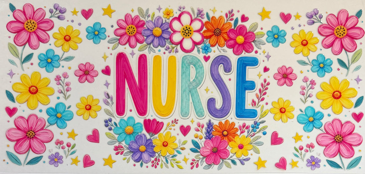 16W353 Colorful Floral Nurse