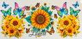 16W354 Loved Sunflowers & Butterflies