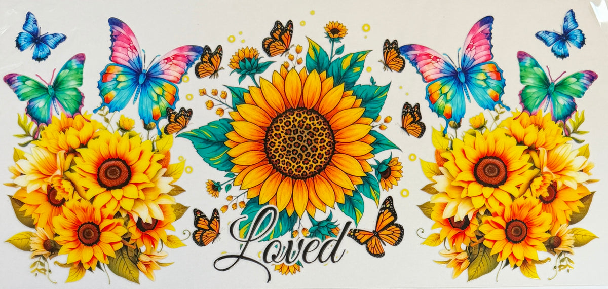 16W354 Loved Sunflowers & Butterflies