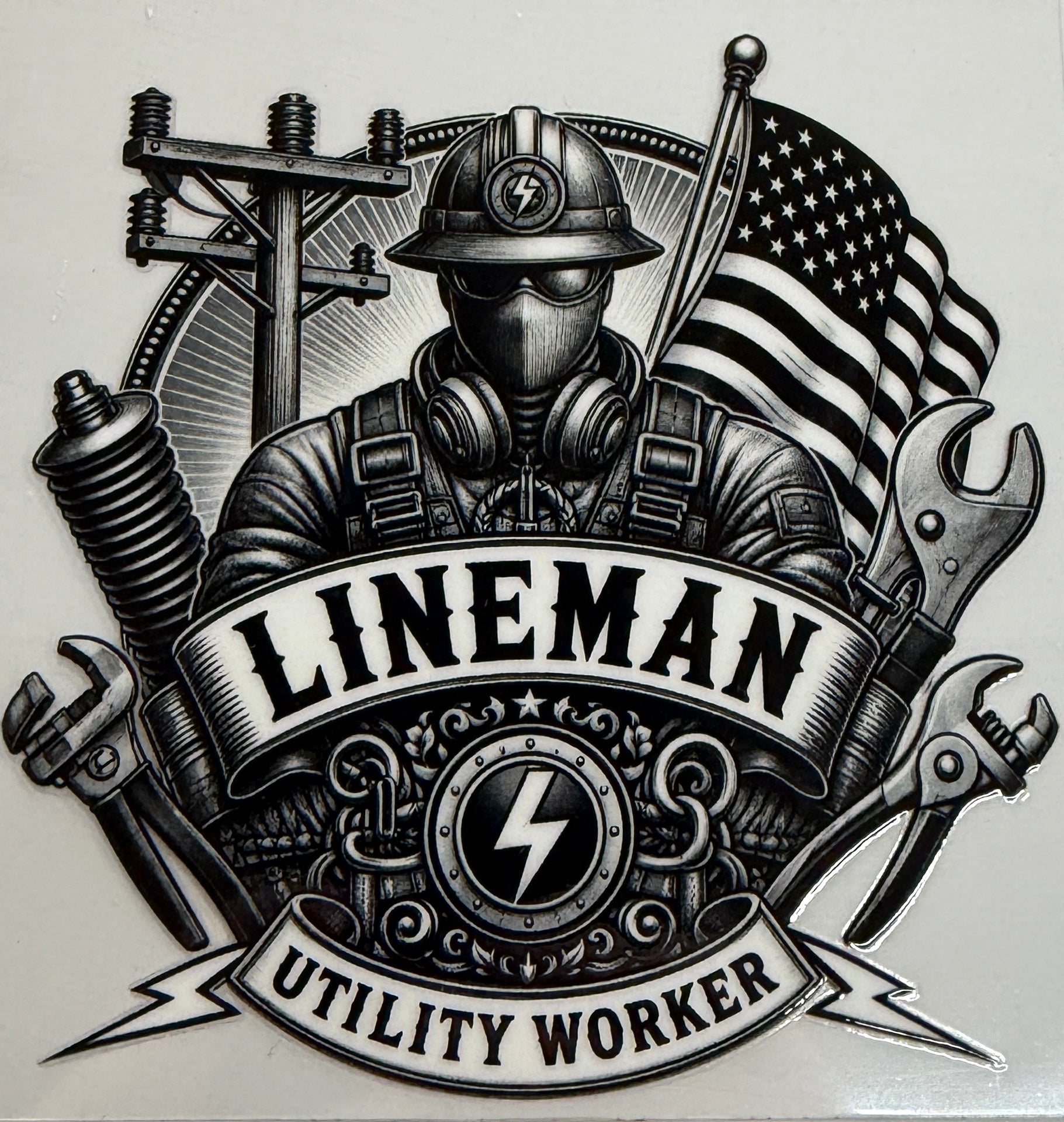 D-O1 UV DTF DECAL LINEMAN