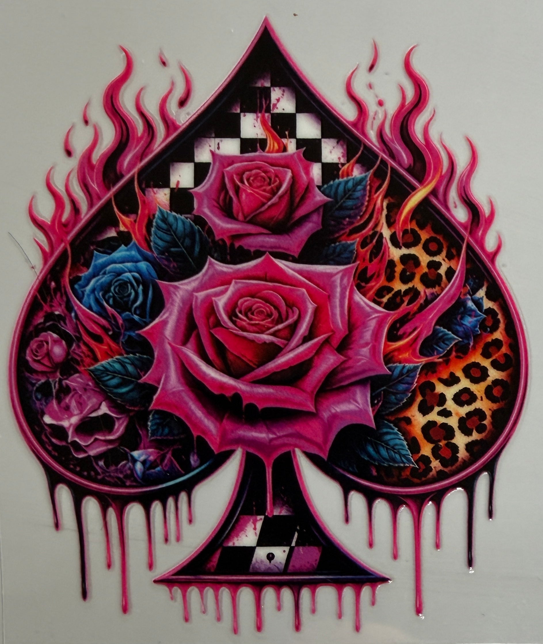 D-M5 UV DTF DECAL PINK SPADE