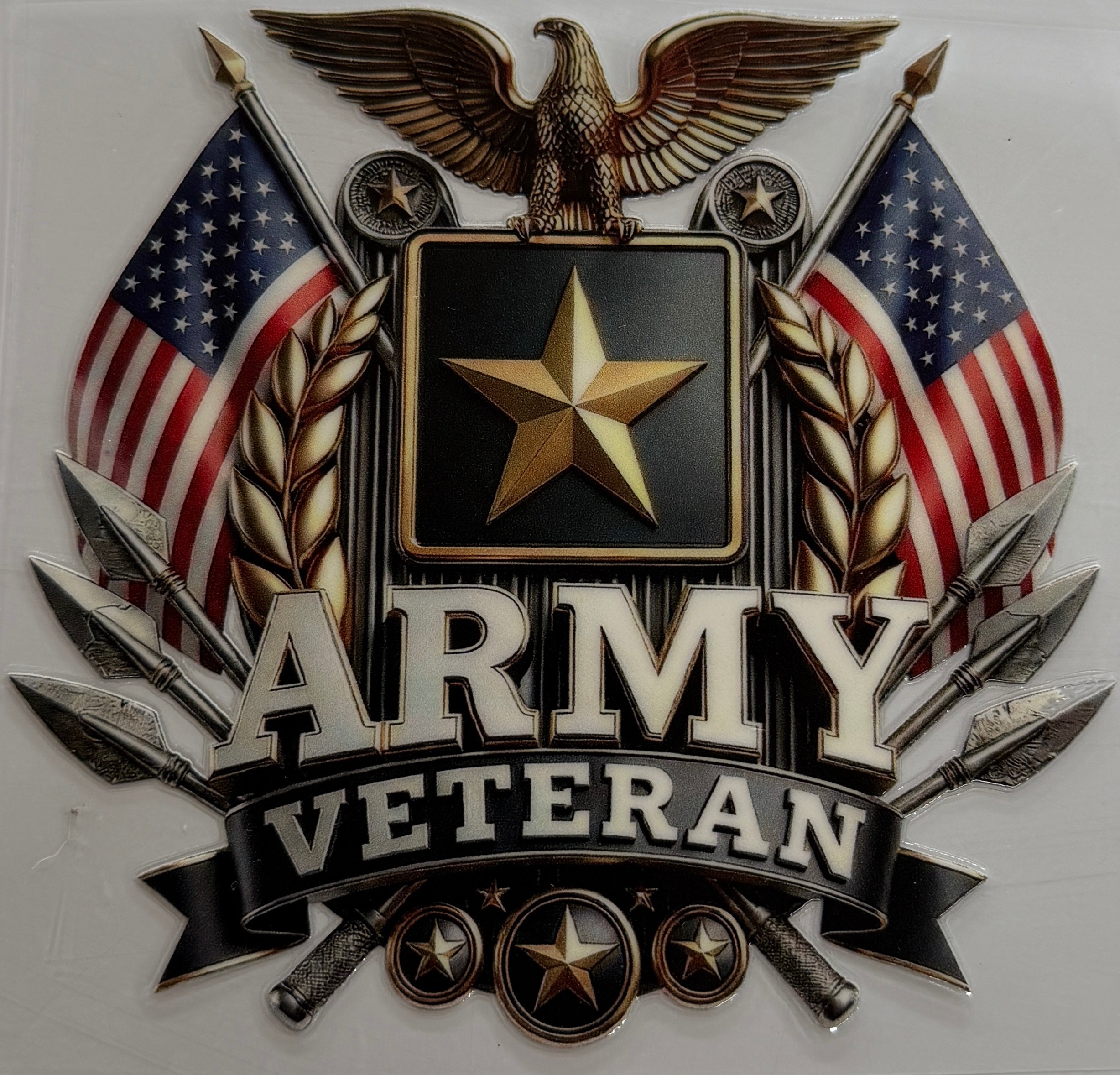 D-MIL3 UV DTF DECAL ARMY VETERAN