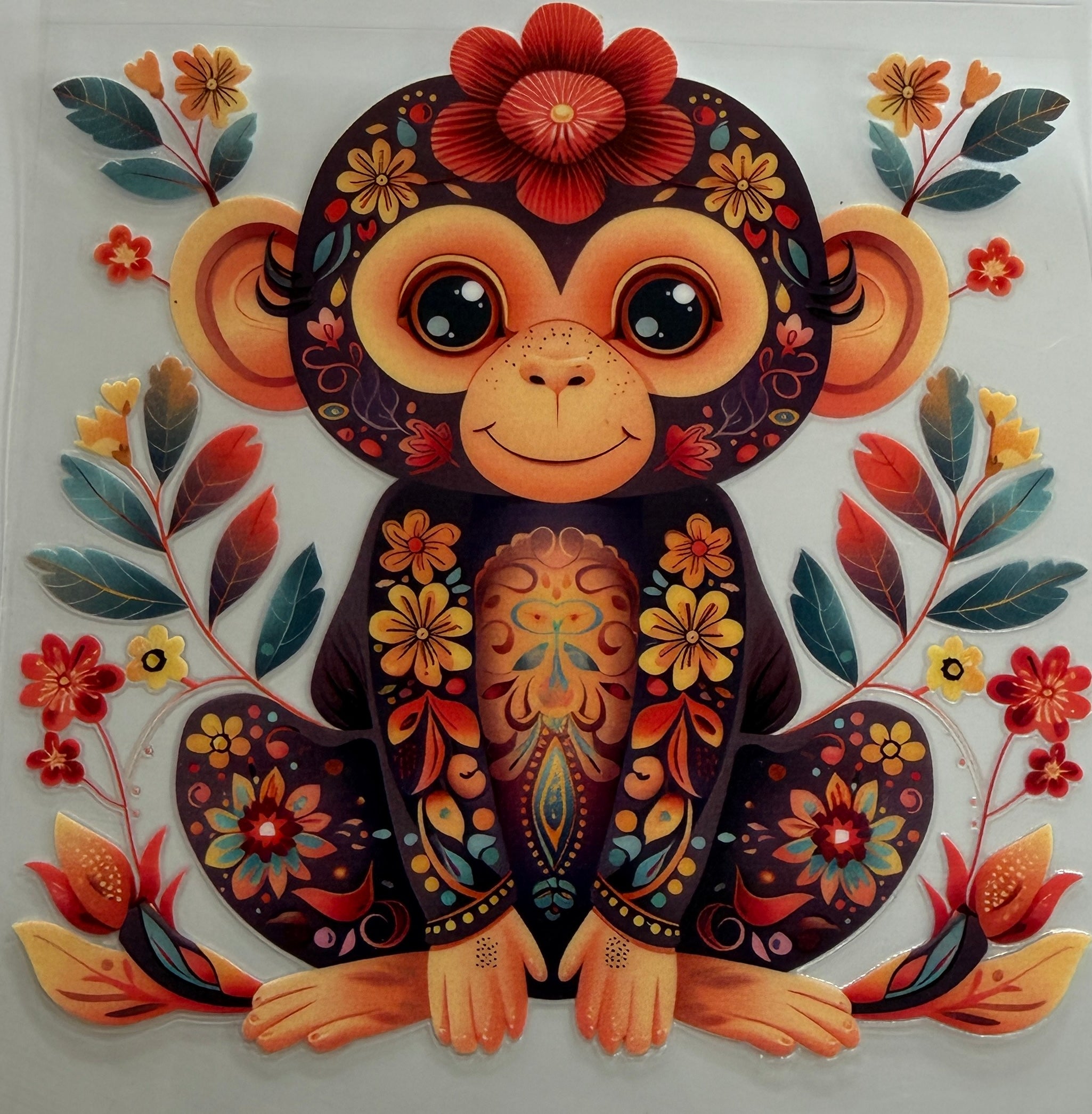A1 UV DTF DECAL MONKEY