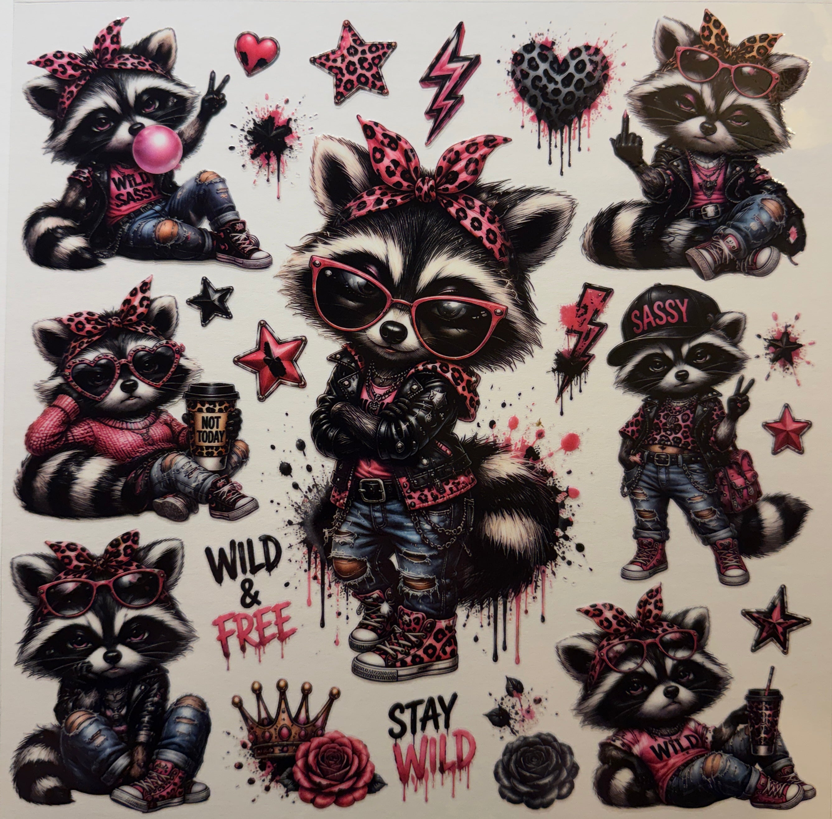 E-A3 UV DTF ELEMENT RACCOON