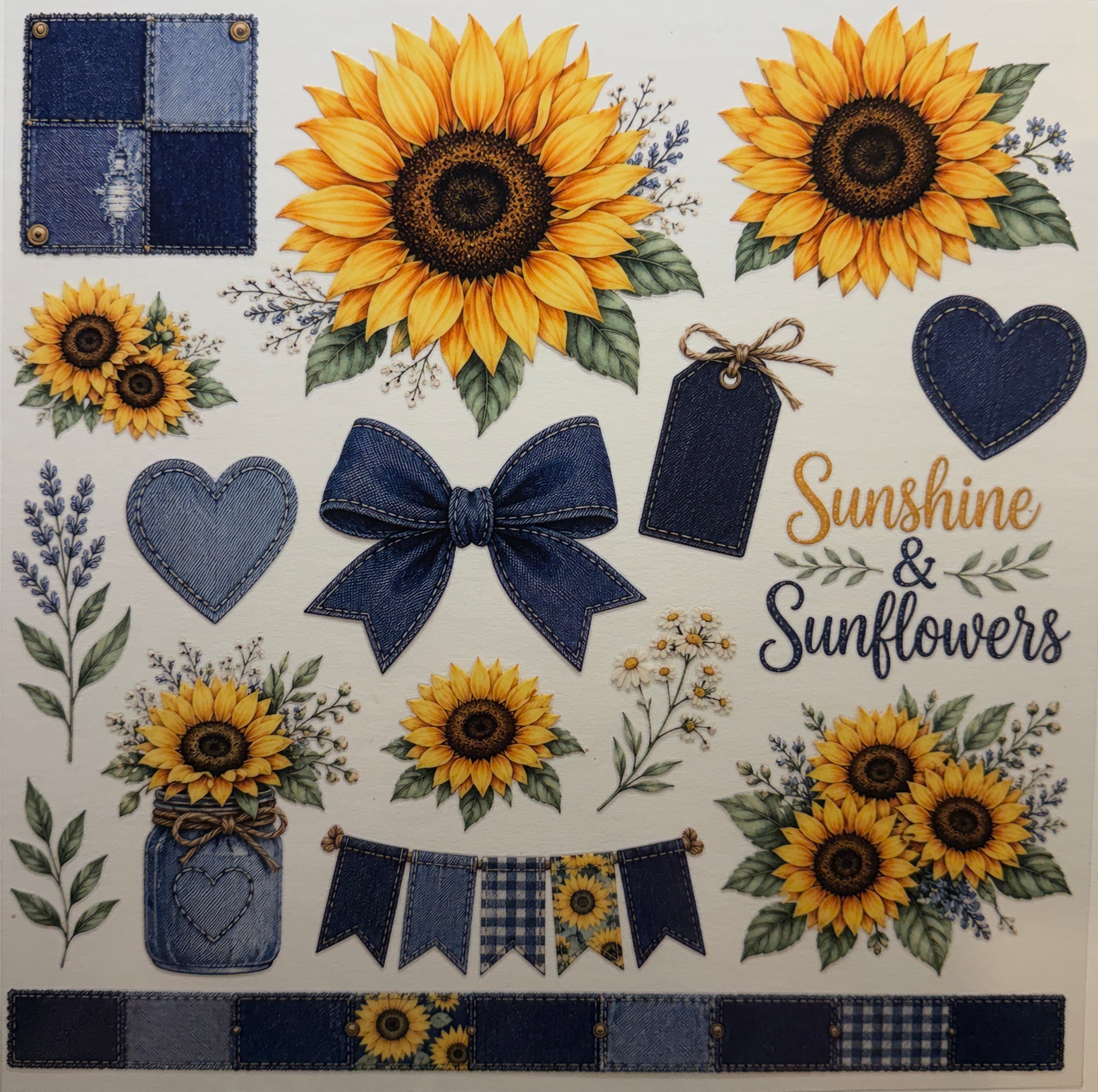 E-F3 UV DTF ELEMENTS SUNFLOWERS